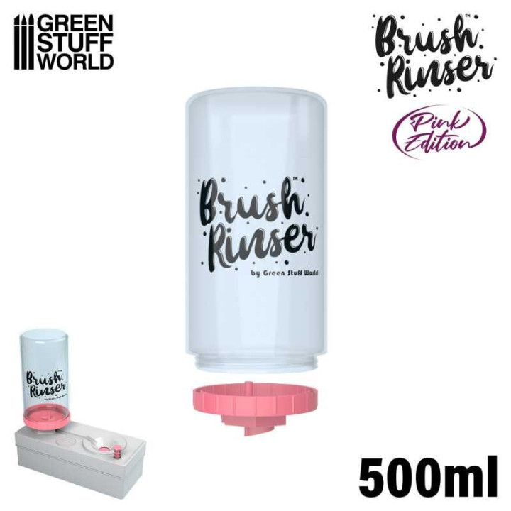 BRUSH RINSER BOTTLE 500ml - Pink - TOOLS