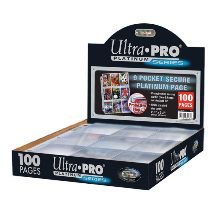 CLASSEURS - Feuilles de Classeur Secure Platinum Series 9 Cases - 3 Trous - Ultra PRO