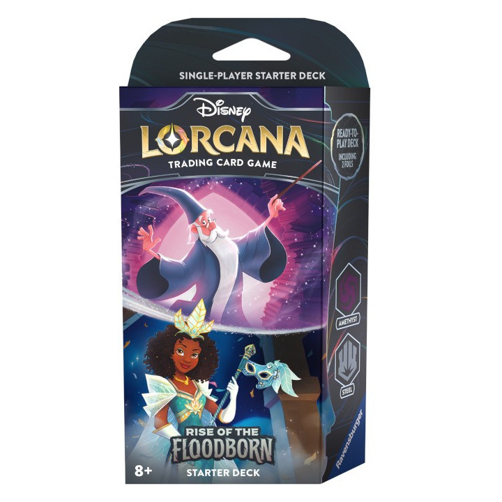 Disney Lorcana - Rise of the Floodborn - Starter Deck - Amethyst Steel - LORCANA