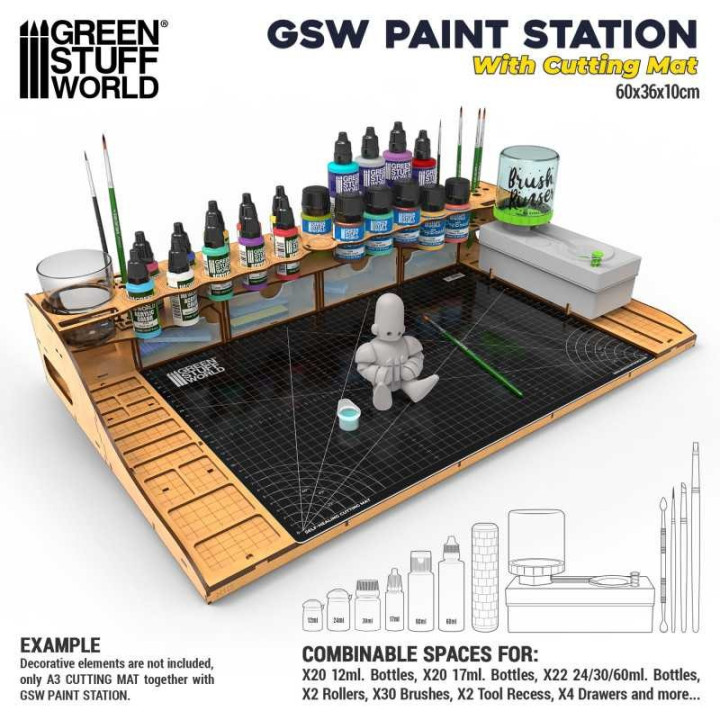 Paint Station with Cutting Mat - MODELLING TOOLS + ACCESSORIES