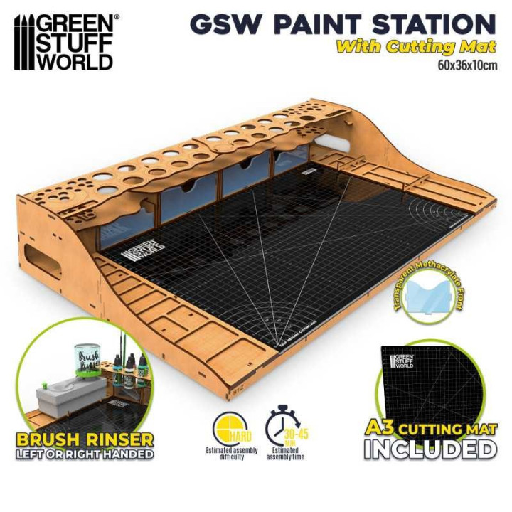 OUTILS DE MODÉLISME + ACCESSOIRES - Station peinture avec Tapis de Découpe