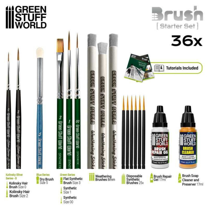 Starter Brush Set - Green Stuff World - TO SORT