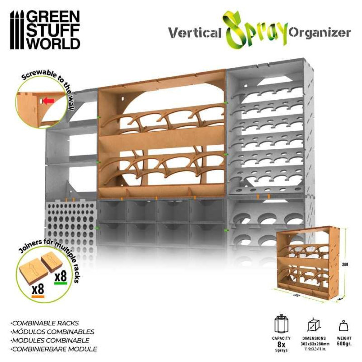 Vertical Spray Organizer - HOBBY DISPLAYS