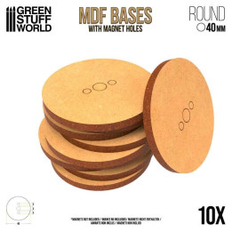 SOCLES FIGURINES - Socles ROND en MDF - 40mm
