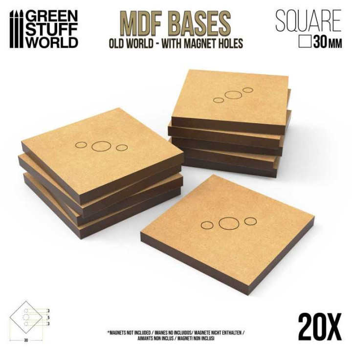 MDF Old World Bases - Square 60 mm - BASES FOR MINIATURES