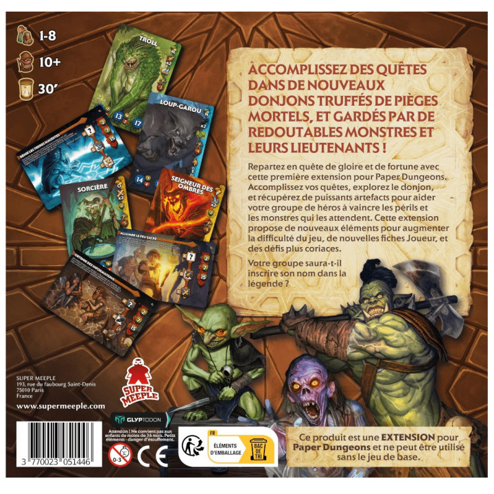 JEUX DE SOCIÉTÉ - Paper Dungeons - Side Quest