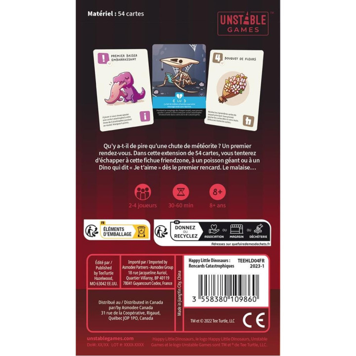 JEUX DE SOCIÉTÉ - Happy Little Dinosaurs - Rencards Catastrophiques