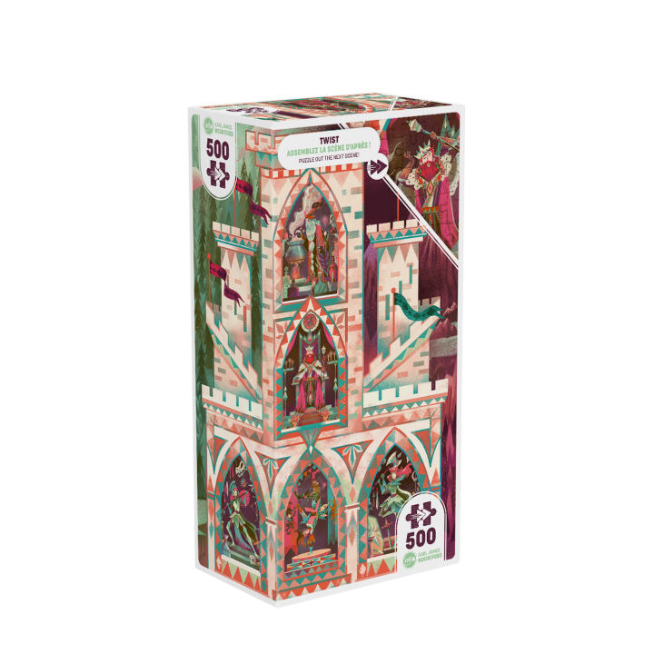 PUZZLES CARTONS - Puzzle Twist - Visite Royale - 500 Pièces