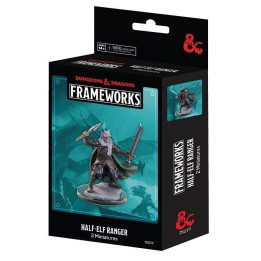 D&D Frameworks Unpainted Miniatures - Male Half-Elf Ranger - MINIS