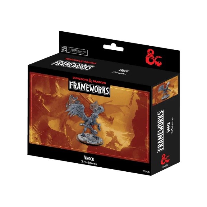 D&D Frameworks Unpainted Miniatures - Vrock - MINIS