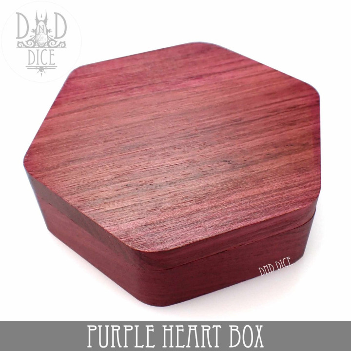 Purple Heart Wood Dice Box - DÉS
