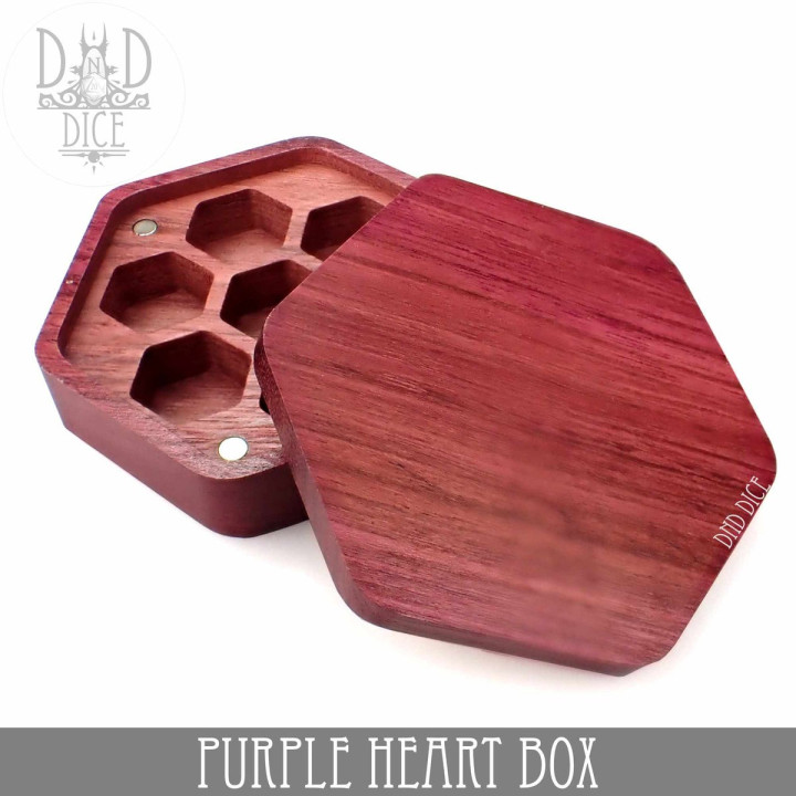 Purple Heart Wood Dice Box - DÉS