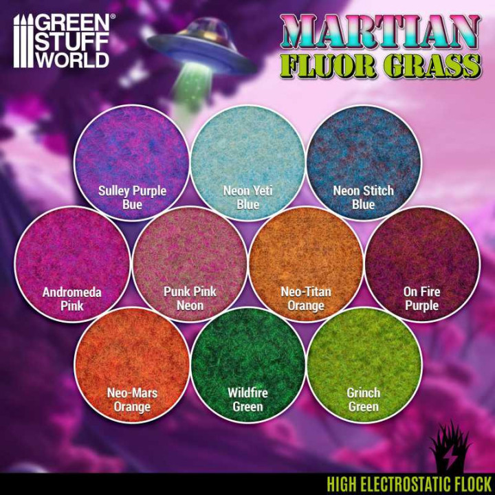 Martian Fluor Grass - 200ml - STATIC GRASS
