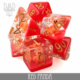 DÉS - Red Panda Dice Set