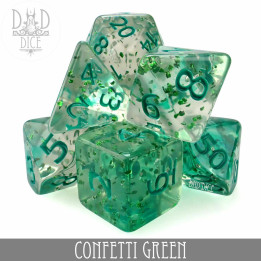 Confetti Green Dice Set - Dice