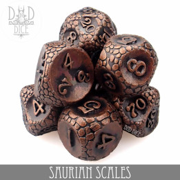 DÉS - Saurian Scales Metal Dice Set