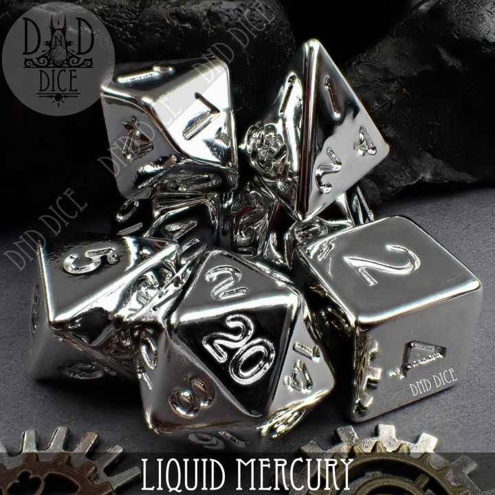 Liquid Mercury Dice Set - Dice