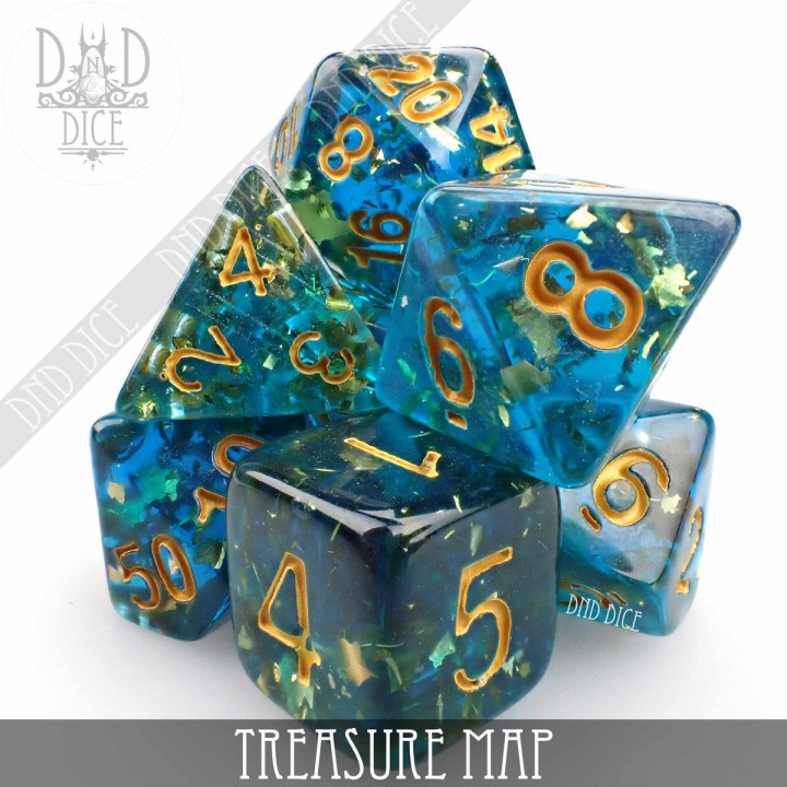 DÉS - Treasure Map Dice Set