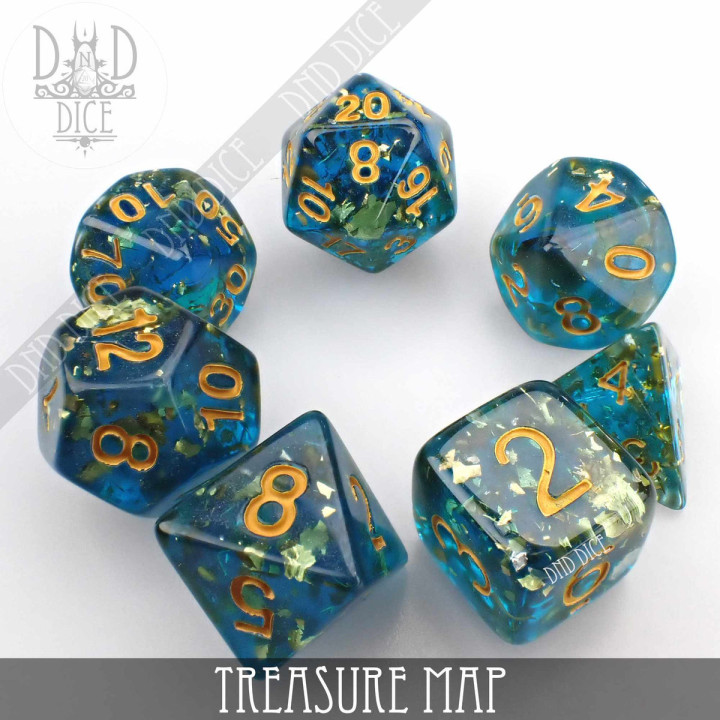 DÉS - Treasure Map Dice Set