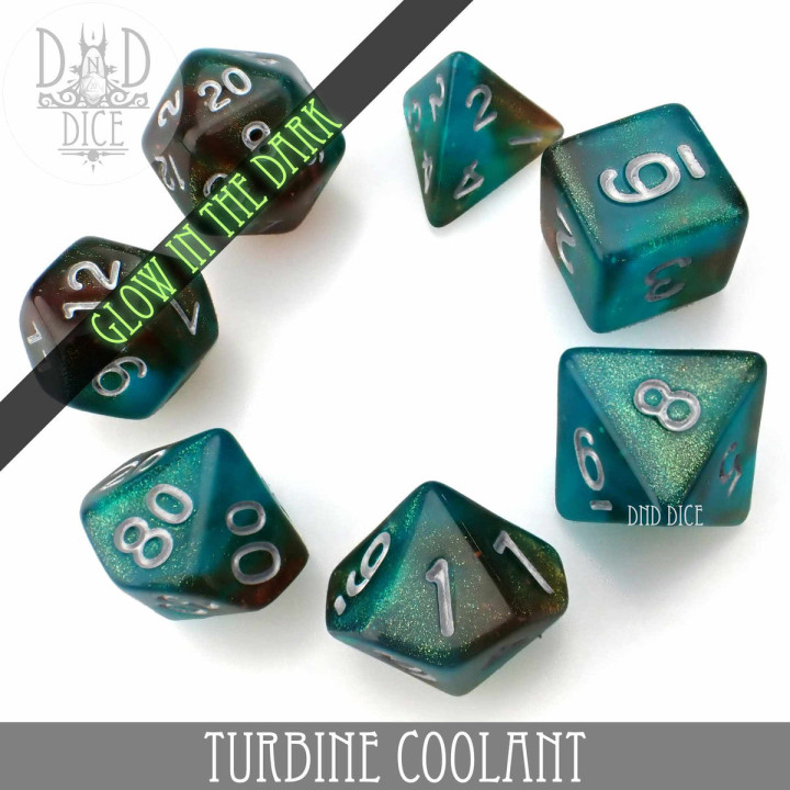 DÉS - Turbine Coolant Glow in the Dark Dice Set