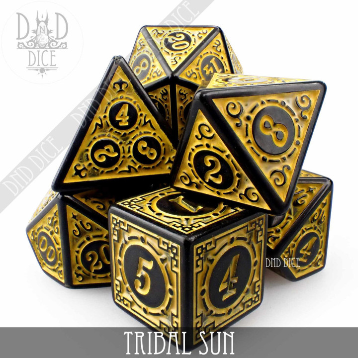 Tribal Sun Dice Set - Dice