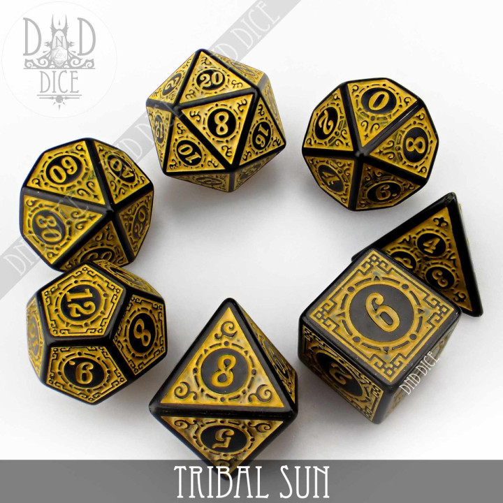 Tribal Sun Dice Set - Dice