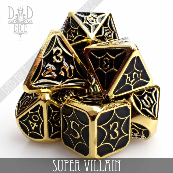 Super Villain Metal Dice Set - Dice