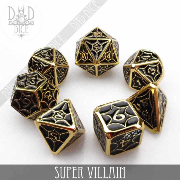 Super Villain Metal Dice Set - Dice