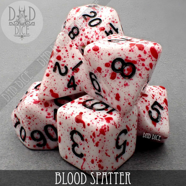 DÉS - Blood Spatter Dice Set