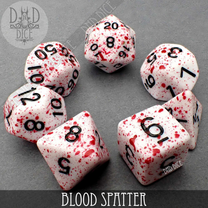 DÉS - Blood Spatter Dice Set