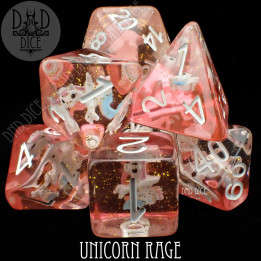 Unicorn Rage Dice Set - Dice