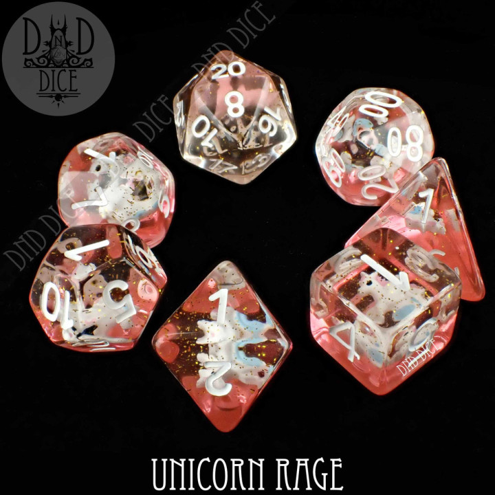 Unicorn Rage Dice Set - Dice