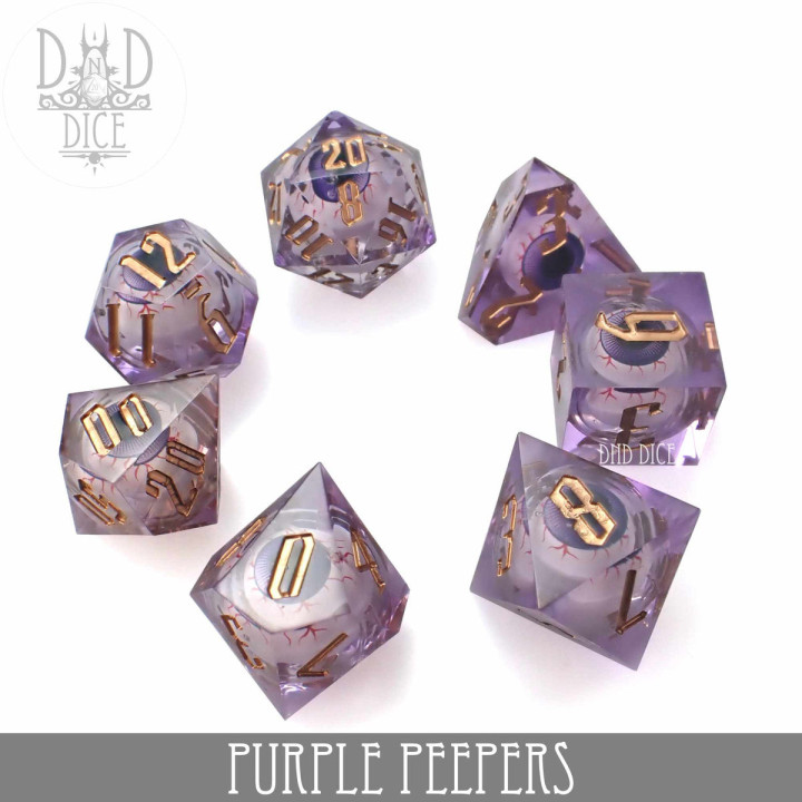 Purple Peepers Liquid Core Dice Set - Dice