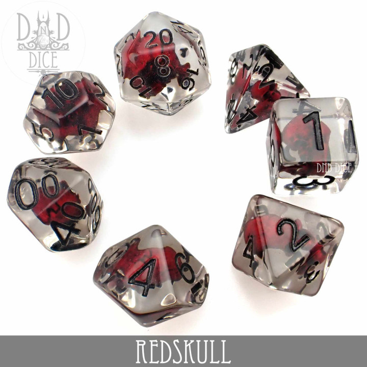 DÉS - Red Skull Dice Set