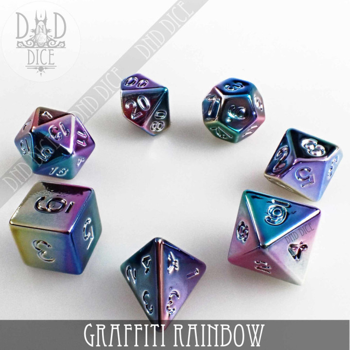 DÉS - Graffiti Rainbow Dice Set