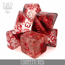 DÉS - Confetti Red Dice Set