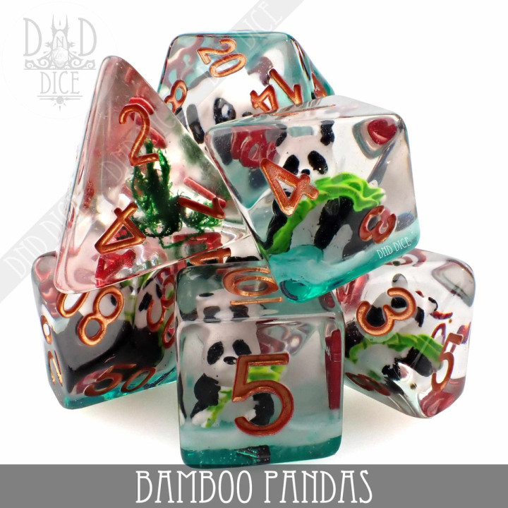 DÉS - Bamboo Pandas Dice Set