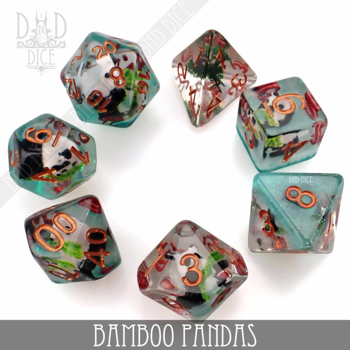 DÉS - Bamboo Pandas Dice Set
