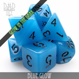 Blue Glow in the Dark Dice Set - DES