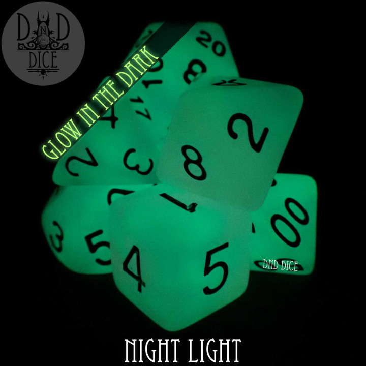DÉS - Nightlight Glow in the Dark Dice Set