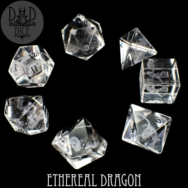 DÉS - Ethereal Dragon - Glass Dice Set