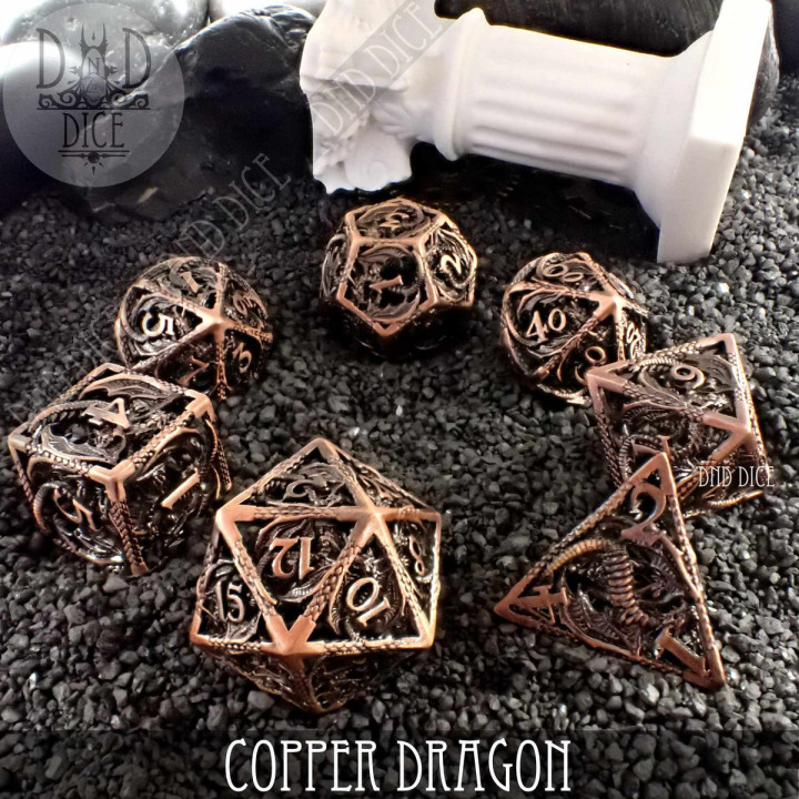 DÉS - Copper Dragon - Metal Dice Set