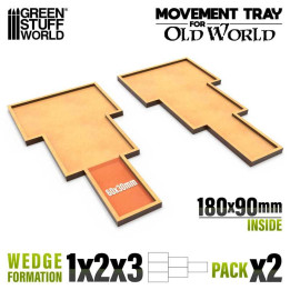 SOCLES FIGURINES - Plateaux de Mouvement MDF Old World 180x90mm 1x2x3