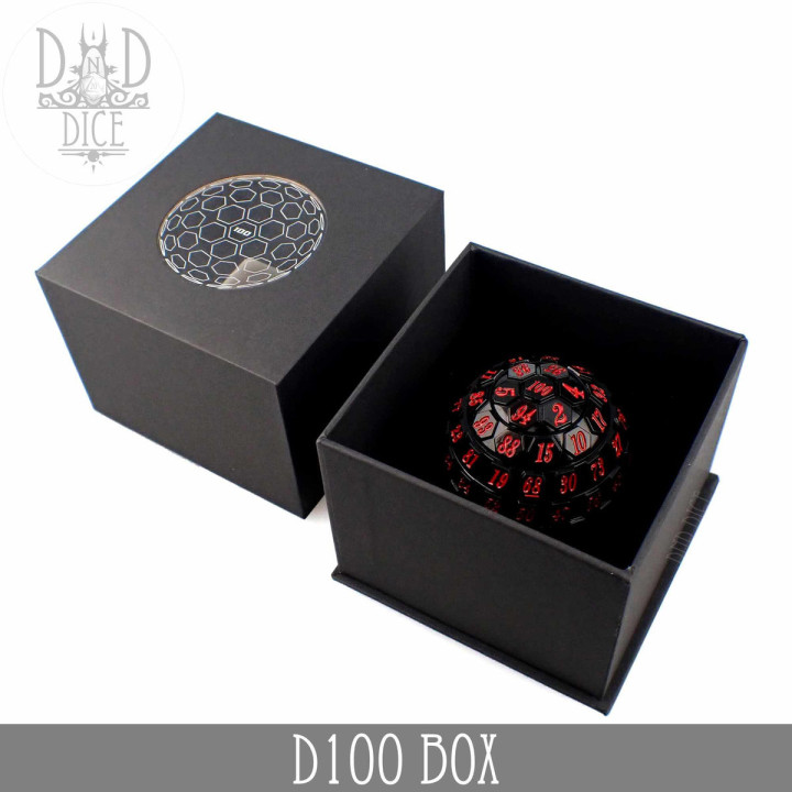 DÉS - 45mm Hex Plate D100 - Noir et Rouge
