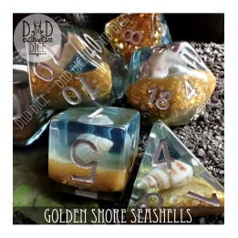 DÉS - Golden Shore Seashells Dice Set