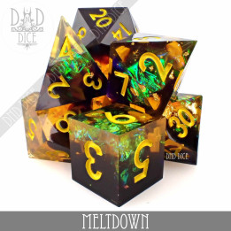 DÉS - Meltdown Handmade Dice Set