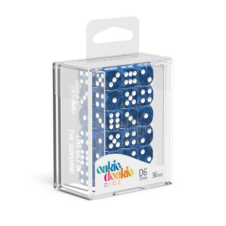 DÉS - MARBLE - Oakie Doakie Dice - 36 dés D6 de 12 mm