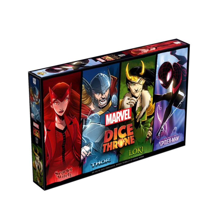 JEUX DE SOCIÉTÉ - Dice Throne Marvel : Scarlet Witch-Thor-Loki-Spiderman Miles Morales
