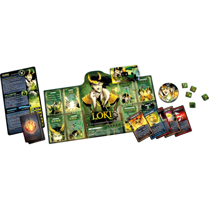 JEUX DE SOCIÉTÉ - Dice Throne Marvel : Scarlet Witch-Thor-Loki-Spiderman Miles Morales