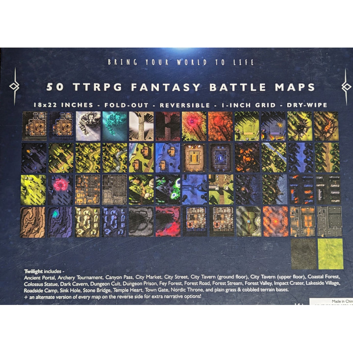 Moonlight Maps - Atlas TTRPG Battle Maps - Twilight - BOARD GAMES
